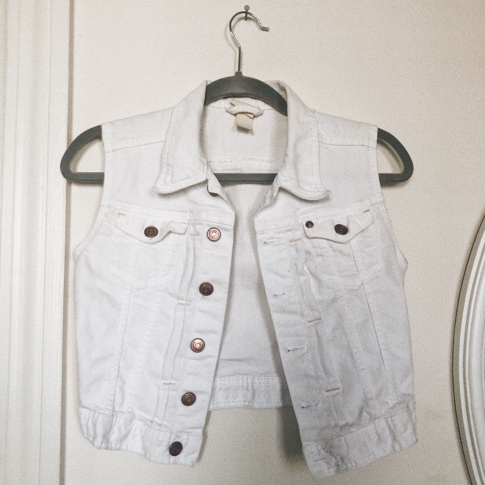 White Denim H&M Vest